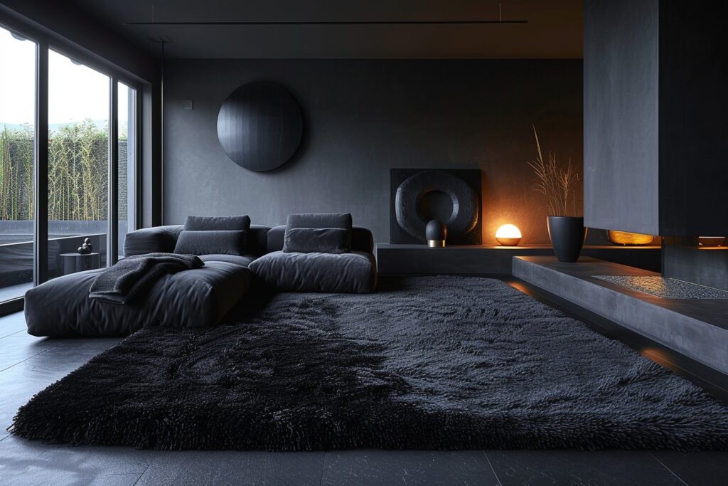 Le tapis shaggy noir : élégance et profondeur pour votre décoration intérieure