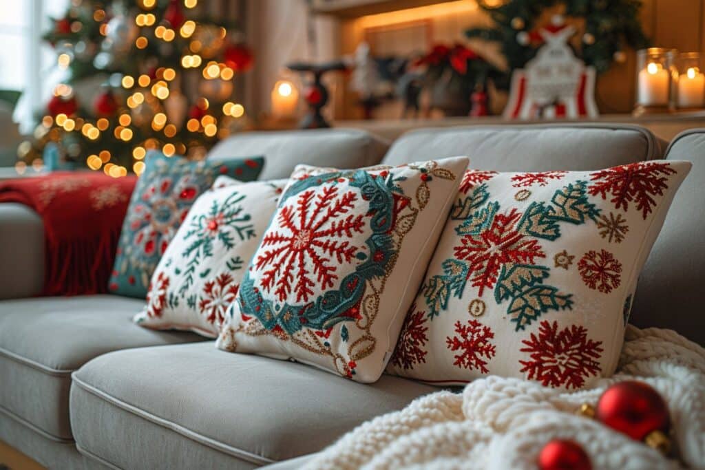 Réaliser une ambiance de noël enchanteresse grâce aux coussins thématiques