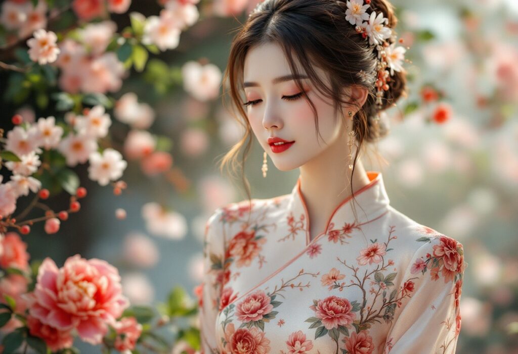L’art floral dans les motifs des robes chinoises : une fusion de tradition et modernité