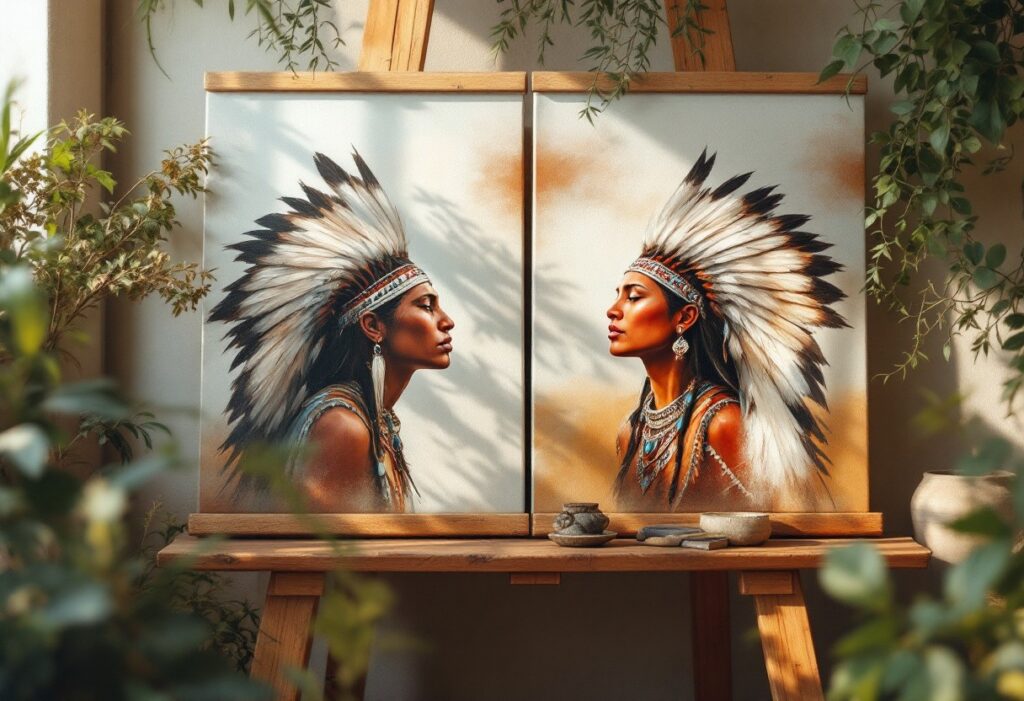 Des créations uniques : les tableaux indiens d&rsquo;Amérique