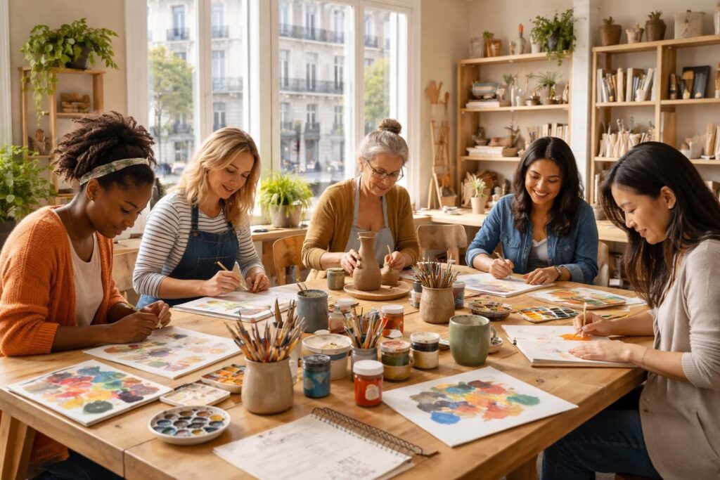 Ateliers créatifs pour mamans artistes dans les centres culturels de Paris
